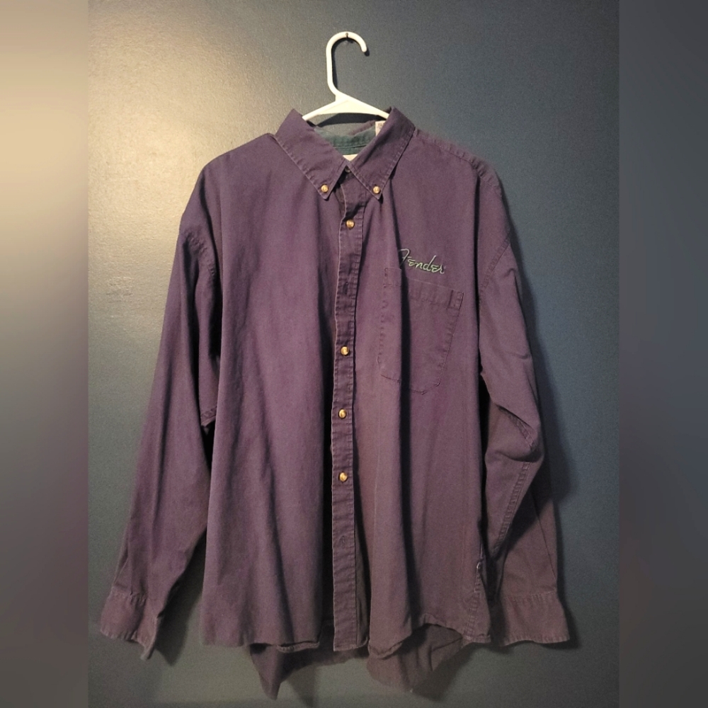 Munsingwear Fender Guitar branded Long Sleeve Shirt XL